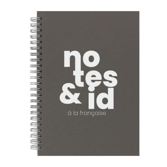 Carnet publicitaire de notes A5 spirale personnalisable fabriqué en France express
