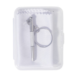 Kit réparation personnalisé pour lunettes microfibre et tournevis boîte PP Express