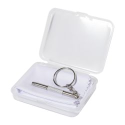 Kit réparation personnalisé pour lunettes microfibre et tournevis boîte PP Express