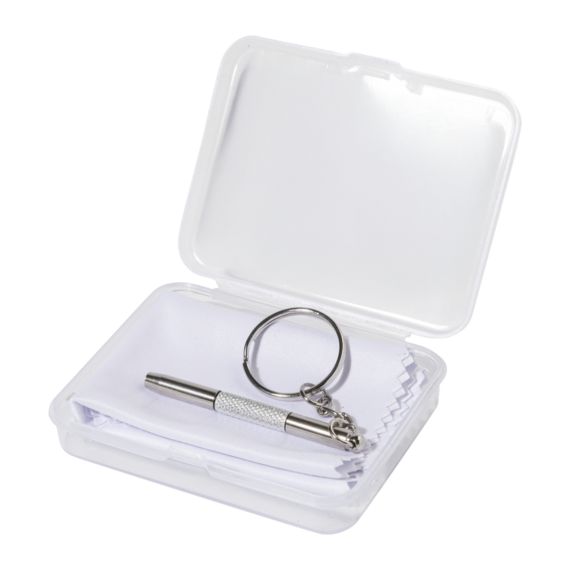 Kit réparation personnalisé pour lunettes microfibre et tournevis boîte PP Express