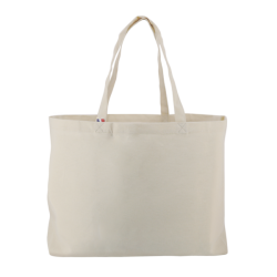 Sac shopping publicitaire coton recyclé grand format 250 gr fabriqué en france