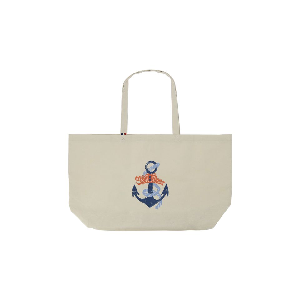 Sac shopping publicitaire coton recyclé grand format 250 gr fabriqué en france