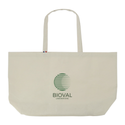 Sac shopping publicitaire coton recyclé grand format 250 gr fabriqué en france