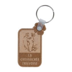 Porte-clés publicitaire en bois aggloméré sur mesure fabriqué en France Express