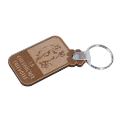 Porte-clés publicitaire en bois aggloméré sur mesure fabriqué en France Express