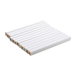 Coffret de 12 crayons de couleurs personnalisables rectangulaires