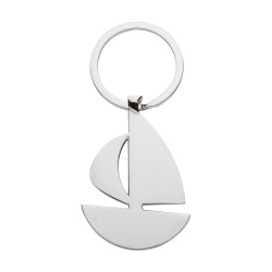 Porte-clés publicitaire en métal en forme de bateau