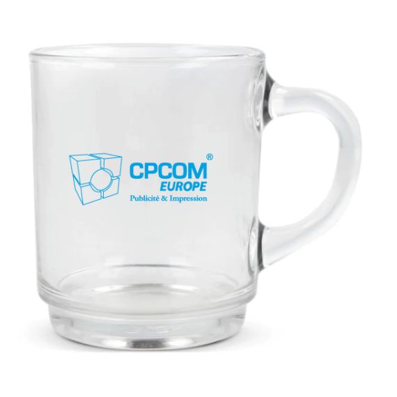 Mug en verre personnalisable 260 ml fabriqué en France