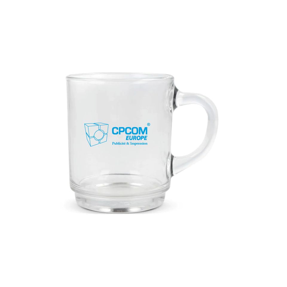 Mug en verre personnalisable 260 ml fabriqué en France