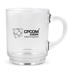 Mug en verre personnalisable 260 ml fabriqué en France
