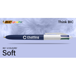 Stylo 4 couleurs publicitaire fabriqué en France BIC® Colours Soft touch