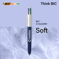 Stylo 4 couleurs publicitaire fabriqué en France BIC® Colours Soft touch