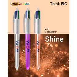 Stylo 4 couleurs publicitaire fabriqué en FranceBIC® Shine