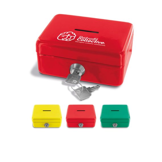 Tirelire publicitaire boîte à clés métallique en métal