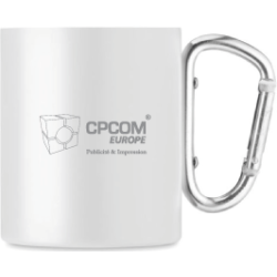 Mug mousqueton personnalisé métal avec anse mousqueton express 300 ml