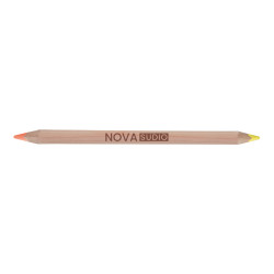 Crayon en bois bi-couleur personnalisé fabriqué en France