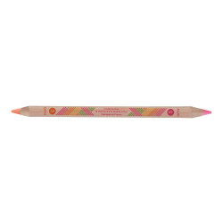 Crayon en bois bi-couleur personnalisé fabriqué en France
