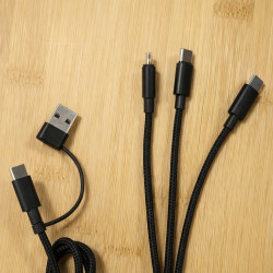 Multicâble de charge 5 en 1 charge rapide 20W personnalisé fabriqué en France Flexy