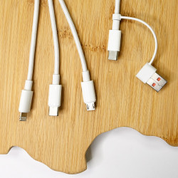 Multicâble de charge 5 en 1 charge rapide 20W personnalisé fabriqué en France Flexy