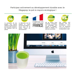 Support stylos publicitaire fabriqué en France biodégradable XL Green Desk