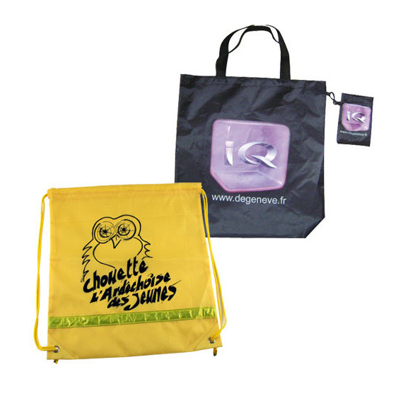 Sac publicitaire nylon pliable sur mesure