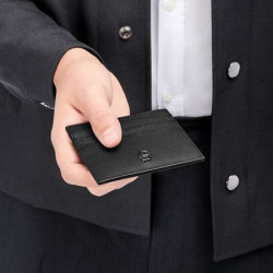 Porte-cartes publicitaire Double B Saffiano Hugo Boss