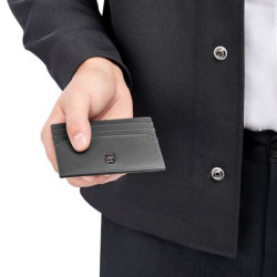 Porte-cartes publicitaire Double B Saffiano Hugo Boss