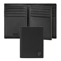 Porte-cartes publicitaire Flap Double B Saffiano Hugo Boss
