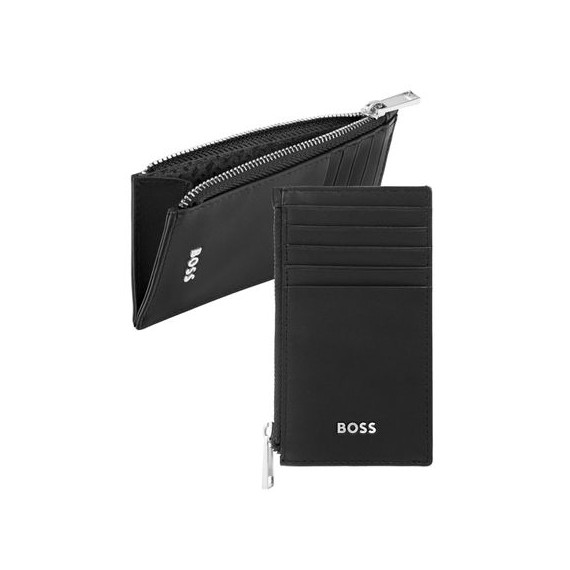 Porte-cartes publicitaire zip Classic Smooth Hugo Boss