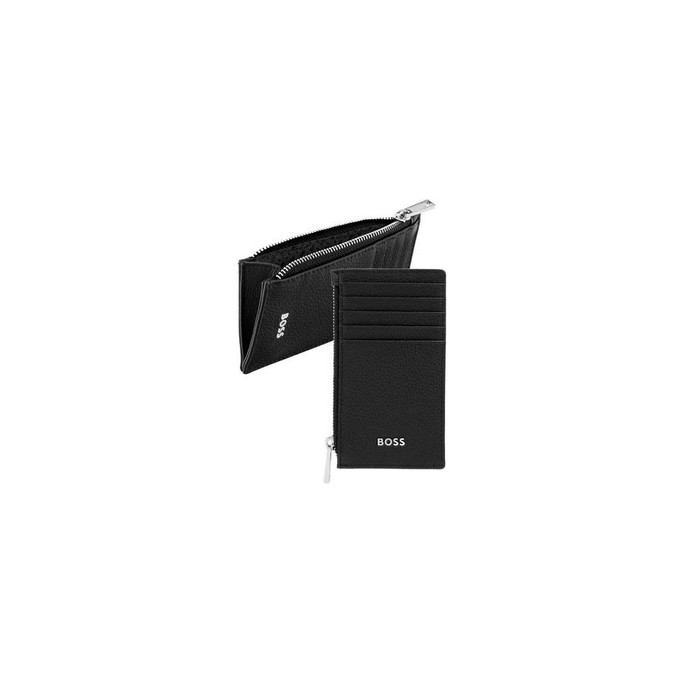 Porte-cartes publicitaire zip Classic Grained Hugo Boss