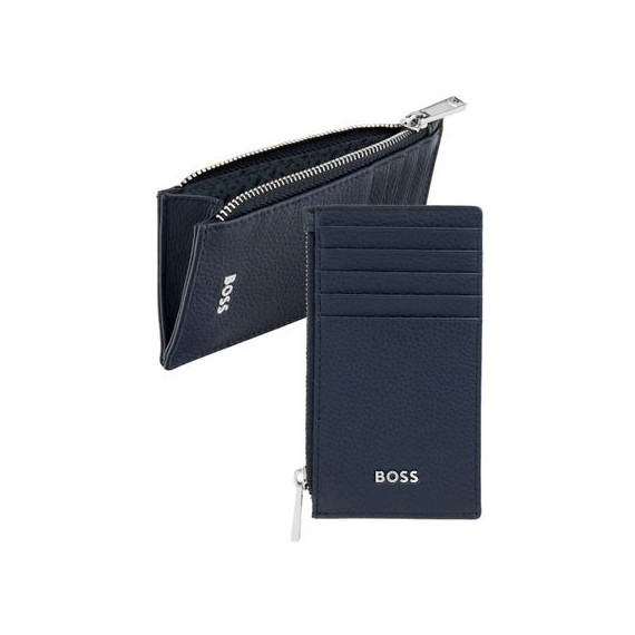 Porte-cartes publicitaire zip Classic Grained Hugo Boss