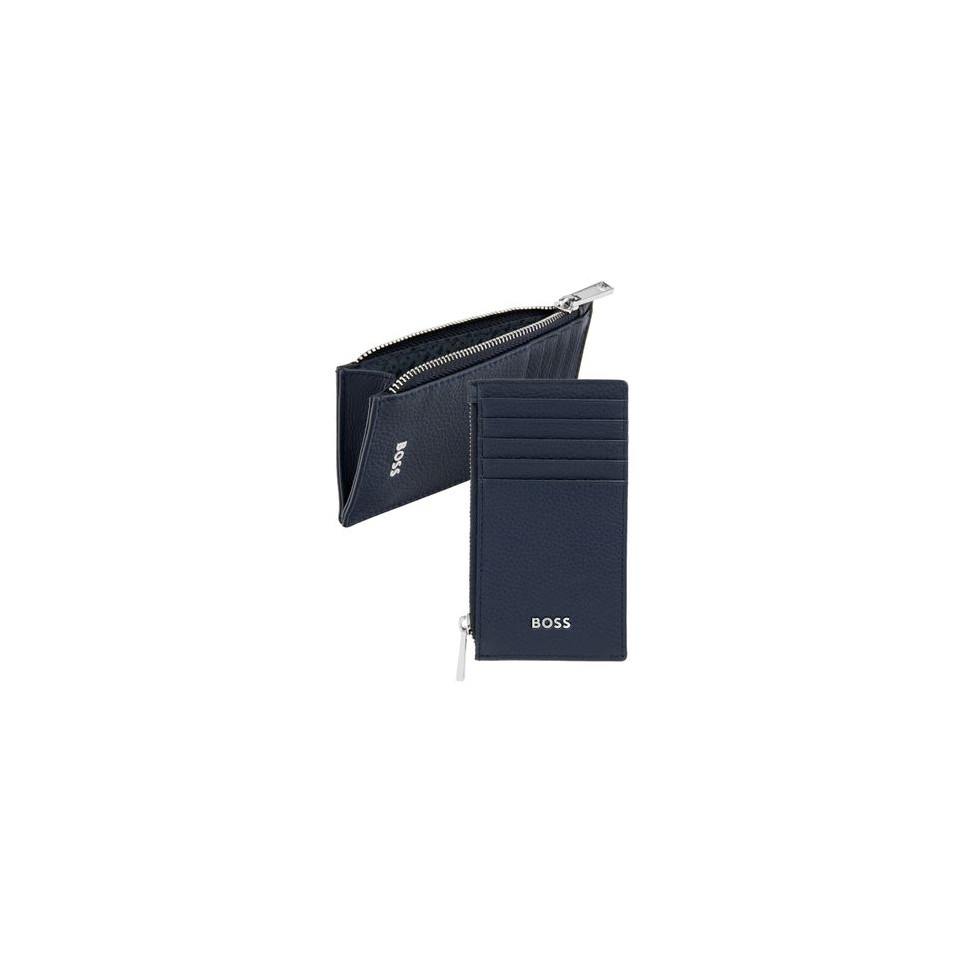 Porte-cartes publicitaire zip Classic Grained Hugo Boss