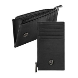Porte-cartes publicitaire zip Double B Saffiano Hugo Boss