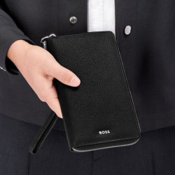 Portefeuille publicitaire voyage Classic Grained Hugo Boss