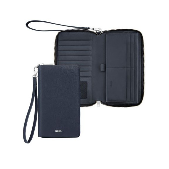 Portefeuille publicitaire voyage Classic Grained Hugo Boss