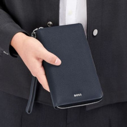 Portefeuille publicitaire voyage Classic Grained Hugo Boss