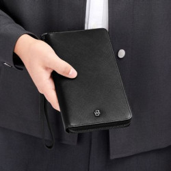 Portefeuille publicitaire voyage Double B Saffiano Hugo Boss