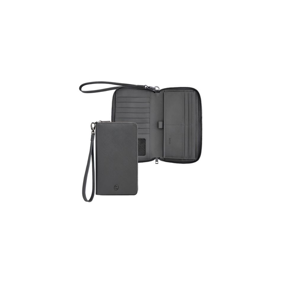 Portefeuille publicitaire voyage Double B Saffiano Hugo Boss