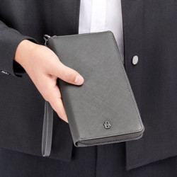 Portefeuille publicitaire voyage Double B Saffiano Hugo Boss