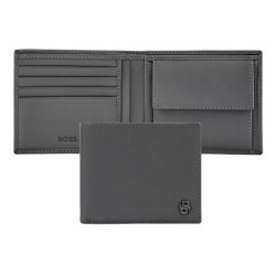 Portefeuille publicitaire porte-monnaie Double B Saffiano Hugo Boss