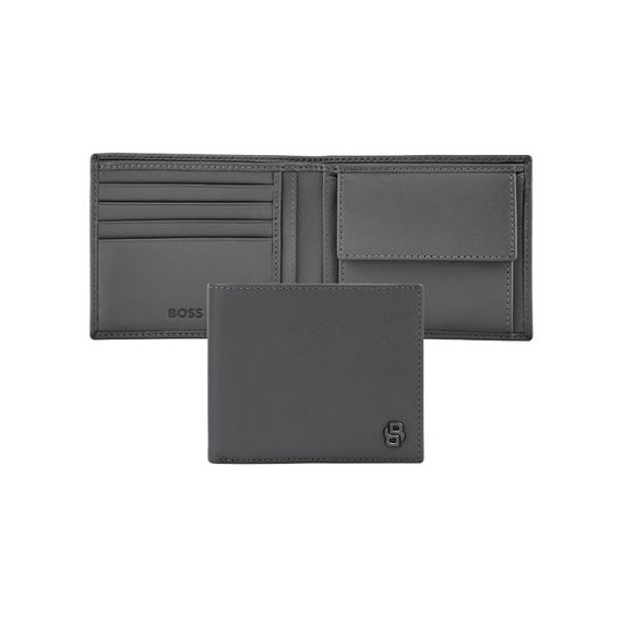 Portefeuille publicitaire porte-monnaie Double B Saffiano Hugo Boss