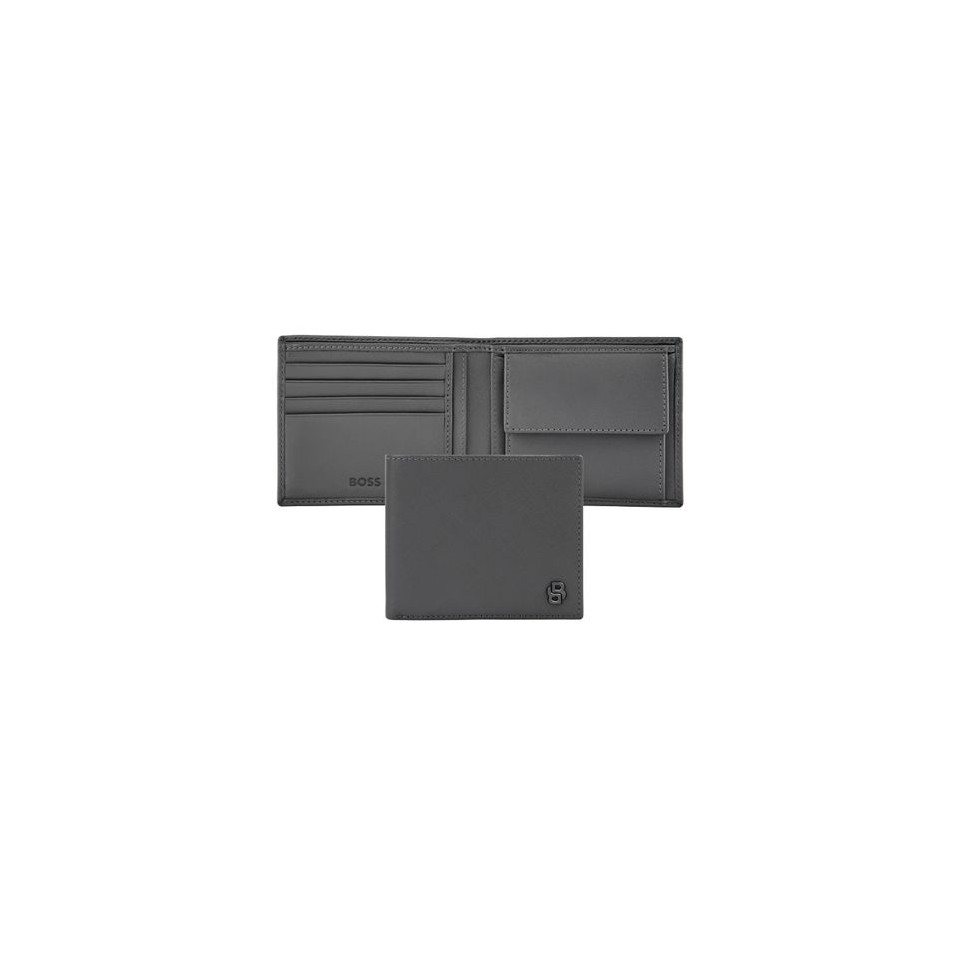 Portefeuille publicitaire porte-monnaie Double B Saffiano Hugo Boss