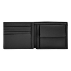 Portefeuille publicitaire porte-monnaie avec flap Double B Saffiano Hugo Boss