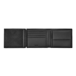 Portefeuille publicitaire porte-monnaie avec flap Double B Saffiano Hugo Boss