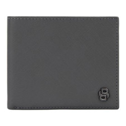 Portefeuille publicitaire porte-monnaie avec flap Double B Saffiano Hugo Boss