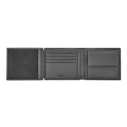 Portefeuille publicitaire porte-monnaie avec flap Double B Saffiano Hugo Boss