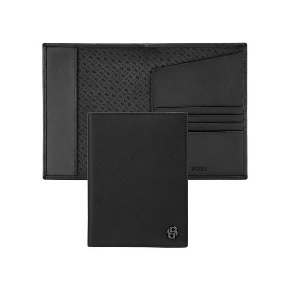 Porte-passeports publicitaire Double B Saffiano Hugo Boss