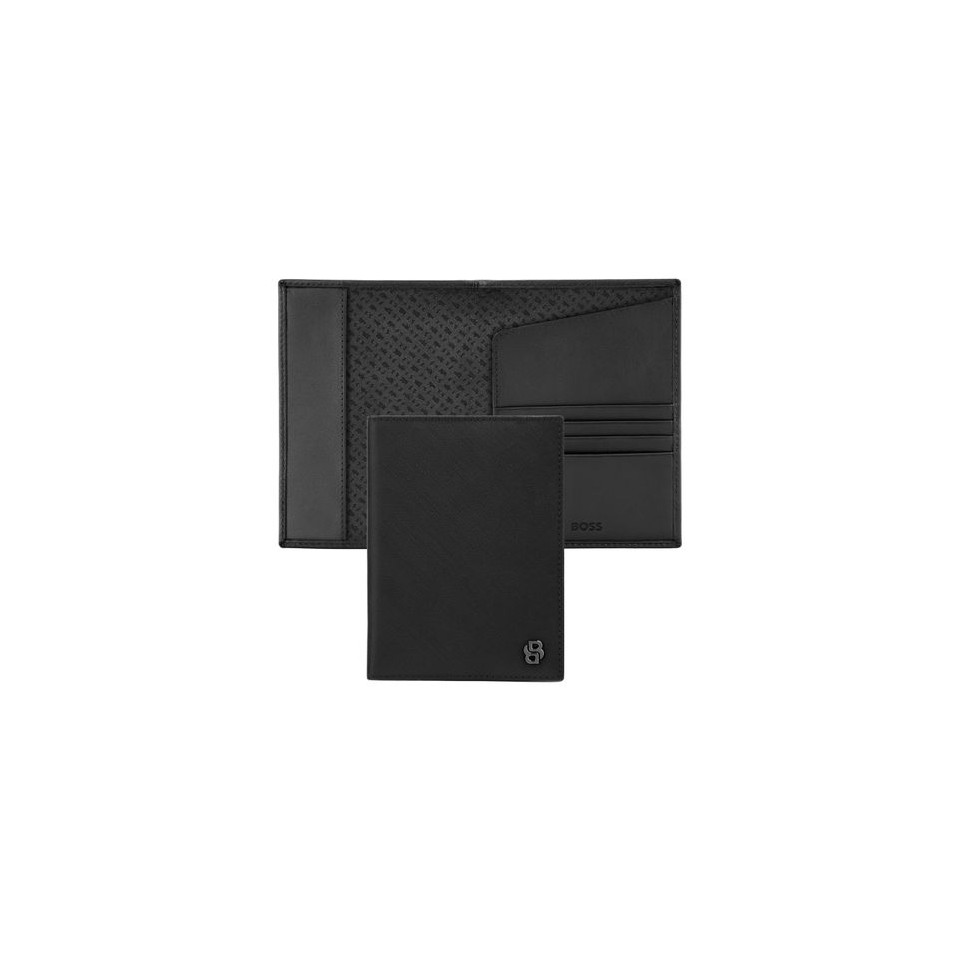 Porte-passeports publicitaire Double B Saffiano Hugo Boss