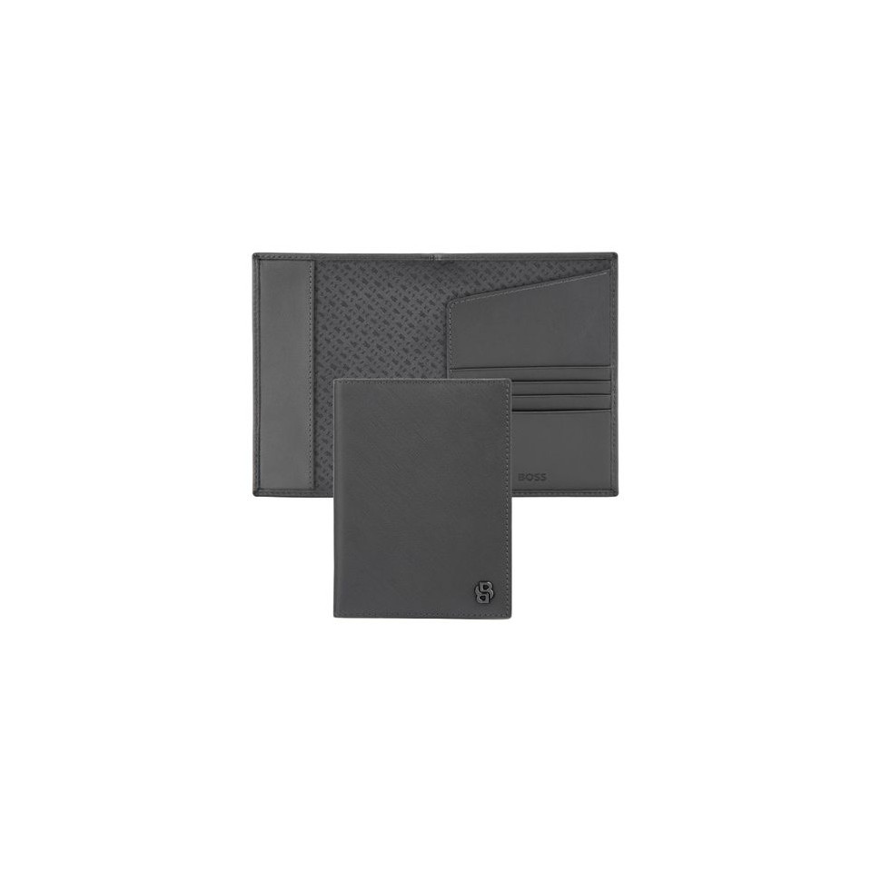 Porte-passeports publicitaire Double B Saffiano Hugo Boss
