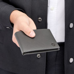 Portefeuille publicitaire Double B Saffiano Hugo Boss